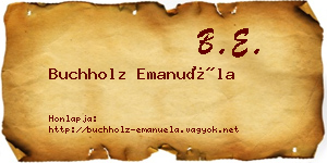 Buchholz Emanuéla névjegykártya